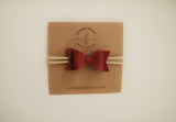 2” Leather bow headband