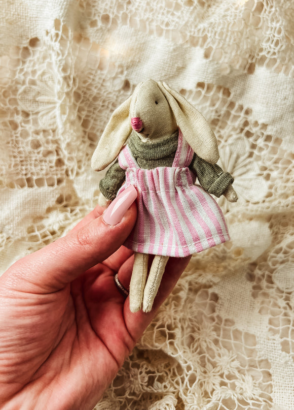 5 inch dollhouse Miniature bunny doll