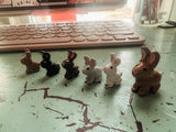 Dollhouse miniature scale bunnies