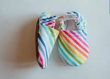 Rainbow Striped Soft Soled Baby Shoes