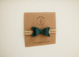 2” Leather bow headband