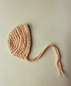 Binky baby doll crochet bonnet